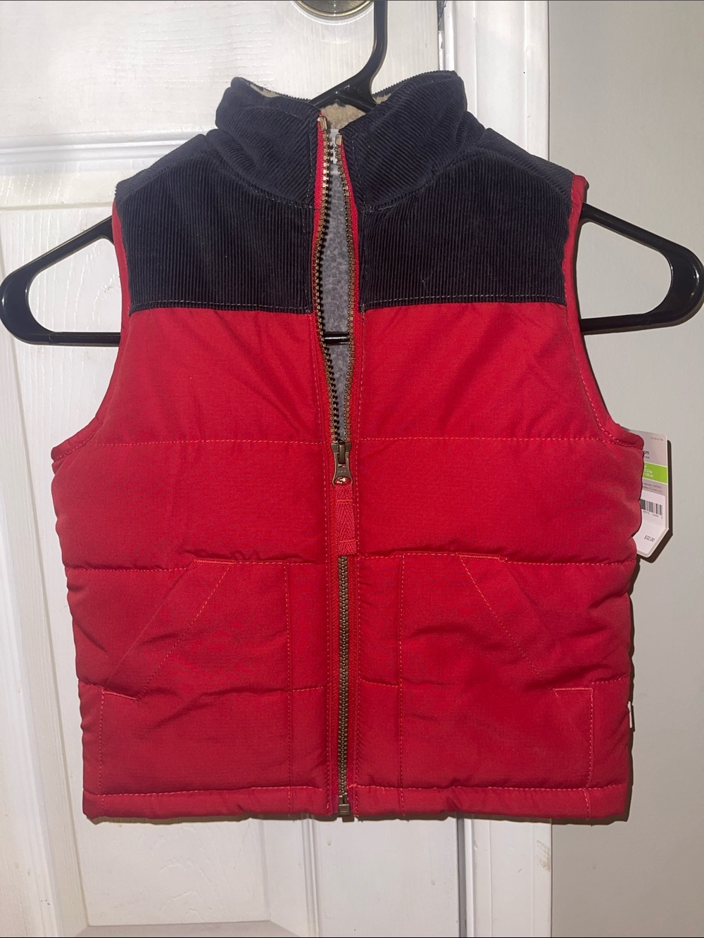 Carter's Red and Black Puffer Vest